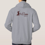 Donkerrood Logo - achteraan en vooraan Hoodie (Achterkant)