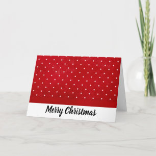 donkerrood met Stippen kerstKaart Feestdagen Kaart
