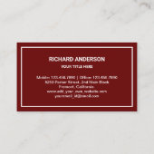 Donkerrood Metallic Goud Aroma Olie Parfum Fles Visitekaartje (Achterkant)