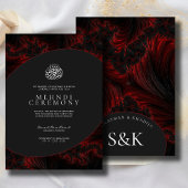 Donkerrood Minimaal Elegant Zwart-Wit Moslim Islam Kaart