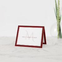 Donkerrood monogram afbeelding - persoonlijk profe