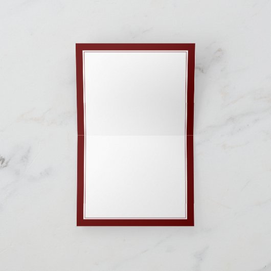 Donkerrood monogram afbeelding - persoonlijk profe notitiekaartje (Binnen)