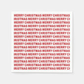 Donkerrood op witte kersttypografie servet (Voorkant)