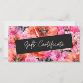 Donkerrood papaver Bloemen Zakelijk Cadeaubon (Voorkant)