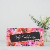 Donkerrood papaver Bloemen Zakelijk Cadeaubon (Staand voorkant)