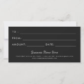 Donkerrood papaver Bloemen Zakelijk Cadeaubon (Achterkant)