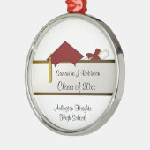 Donkerrood Pet Afstuderen Ornament (Links)