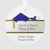 Donkerrood Petten Afstuderen Acryl Ornament (achterkant)