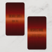 Donkerrood roestvrij stalen vat metaal visitekaartje (Voorkant / Achterkant)