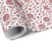 Donkerrood Roos Cadeaupapier (Rol Hoek)