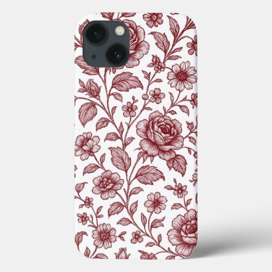 Donkerrood Roos Case-Mate iPhone Case (Achterkant)