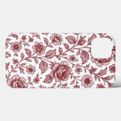 Donkerrood Roos Case-Mate iPhone Case (Achterkant (horizontaal))