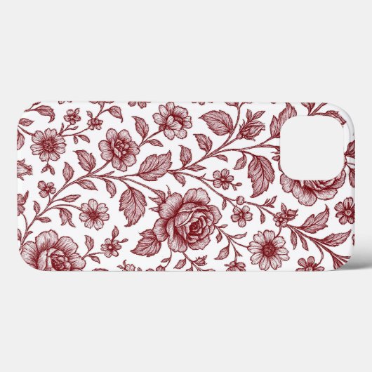 Donkerrood Roos Case-Mate iPhone Case (Achterkant (horizontaal))