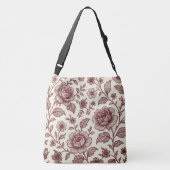 Donkerrood Roos Crossbody Tas (Achterkant)