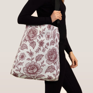 Donkerrood Roos Crossbody Tas