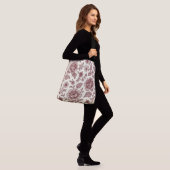 Donkerrood Roos Crossbody Tas (Op model)