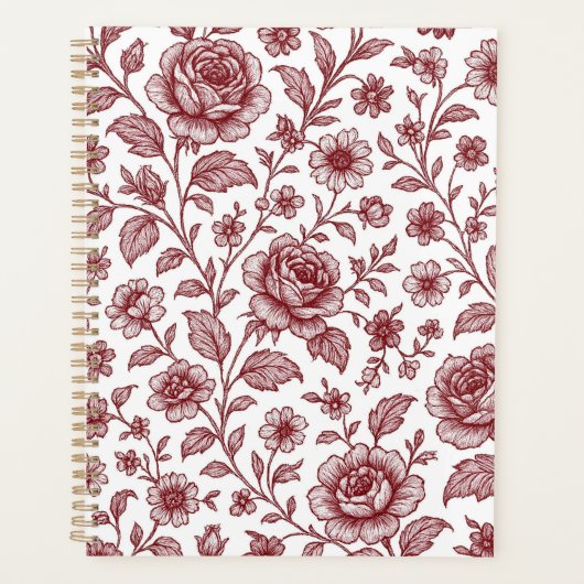 Donkerrood Roos Planner (Voorkant)
