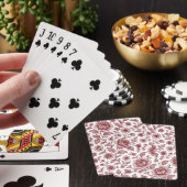 Donkerrood Roos Pokerkaarten (Insitu)
