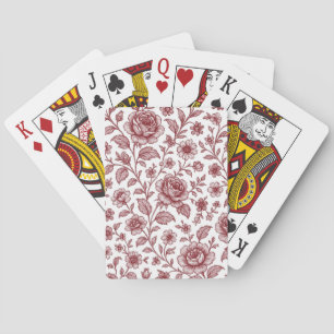 Donkerrood Roos Pokerkaarten