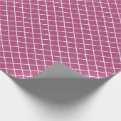  donkerrood Roos wit Check Patroon Cadeaupapier (Hoek)