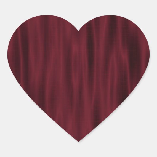Donkerrood Satin Patroon Hart Sticker Blad (Voorkant)