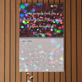 Donkerrood Sparkling Aangepaste Tijdlijn Kalender