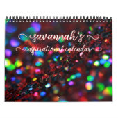 Donkerrood Sparkling Aangepaste Tijdlijn Kalender (Hoes)