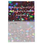 Donkerrood Sparkling Aangepaste Tijdlijn Kalender (Jan 2026)