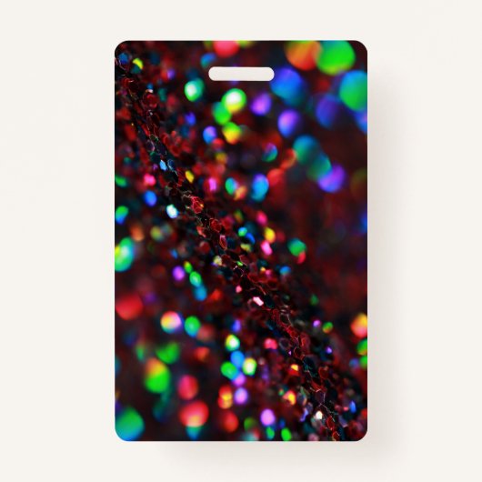 Donkerrood Sparkling ID Badge (Achterkant)