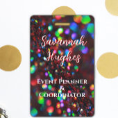 Donkerrood Sparkling ID Badge