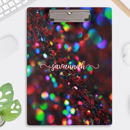 Donkerrood sprankelend klembord