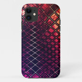 donkerrood tot koraal, wat gekromde jute Case-Mate iPhone case (Achterkant)