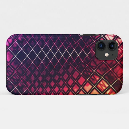 donkerrood tot koraal, wat gekromde jute Case-Mate iPhone case (Achterkant (horizontaal))