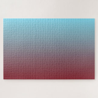 Donkerrood tot lichtblauw, vloeiend horizontaal ve legpuzzel
