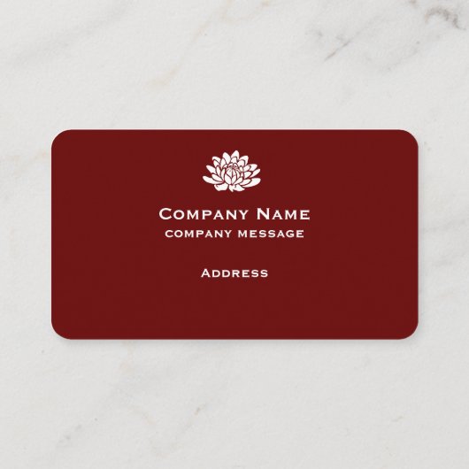  donkerrood Visitekaartje (Achterkant)