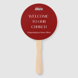 Donkerrood Welkom Hand Fan Handwaaier