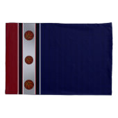 Donkerrood, wit en blauw Hoesje van de Basketball  Kussensloop (Achterkant-Links)