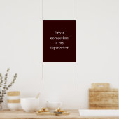 Donkerrood Wit Quantum Engineer Thema Poster (Keuken)