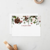 Donkerrood, wit, zachte roze rozen met groen notitiekaartje (Voorkant / Achterkant in situ)