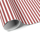Donkerrood & Witte Strepen Cadeaupapier (Rol Hoek)