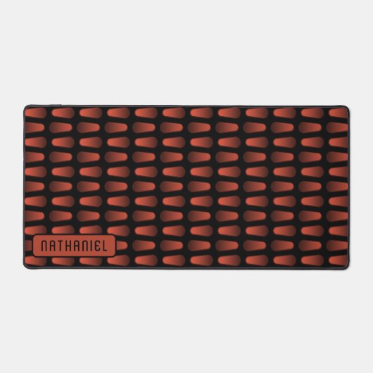 Donkerrood Zwart Industriële Roestvrij staalkunst Bureaumat (Voorkant)