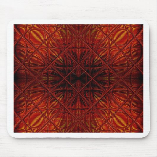 Donkerrood zwart patroon muismat (Voorkant)