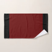 Donkerrood Zwart Sport Team Kleuren Badhanddoek Se Bad Handdoek (Handdoek)