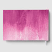 Donkerroze abstract gepersonaliseerd trouwgastenbo gastenboek (Achterkant)