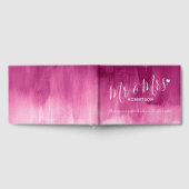 Donkerroze abstract gepersonaliseerd trouwgastenbo gastenboek (Volledig)