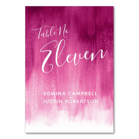 Donkerroze abstracte was moderne kunst tafel numme kaart (Achterkant)