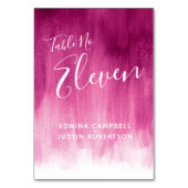 Donkerroze abstracte was moderne kunst tafel numme kaart (Voorkant)