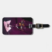 Donkerroze alcoholcocktail Martini Bagagelabel (Voorkant horizontaal)