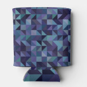 Donkerroze, blauw: driehoekig mozaïek. blikjeskoeler (Achterkant)