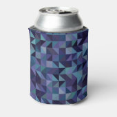 Donkerroze, blauw: driehoekig mozaïek. blikjeskoeler (Blikje Achterkant)